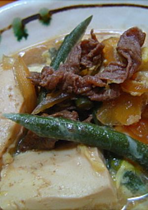 ご飯がすすむ！肉豆腐の玉子とじ-レシピのメイン写真