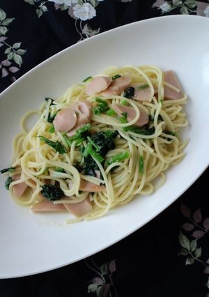 魚肉ソーセージとほうれん草のパスタ-レシピのメイン写真