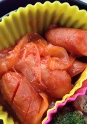 子どもも喜ぶ！ウインナーのケチャップ炒め-レシピのメイン写真