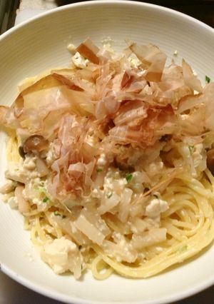 梅こぶ茶で和風パスタ-レシピのメイン写真