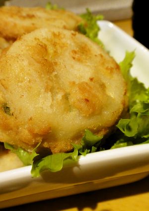 レンコンの挽肉はさみ揚げ-レシピのメイン写真