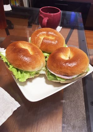つるてか＊むっちり全粒粉ベーグル-レシピのメイン写真