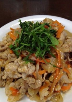 豚コマ肉の炒め物 青じそ風味-レシピのメイン写真