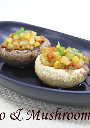スタッフドマッシュルーム♡カレー味♪-レシピのメイン写真