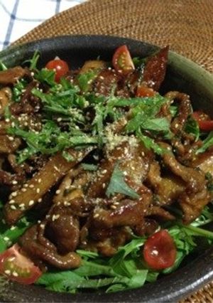 豚こま肉とさつま揚げ☆甘辛黒酢照焼き-レシピのメイン写真