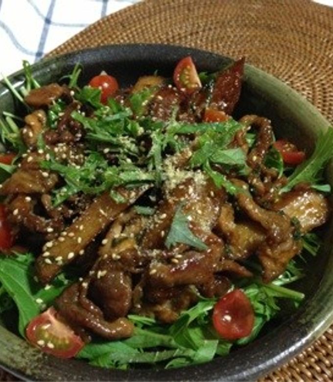 豚こま肉とさつま揚げ☆甘辛黒酢照焼き-レシピのメイン写真