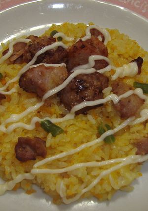 カレーピラフのからあげのせ-レシピのメイン写真