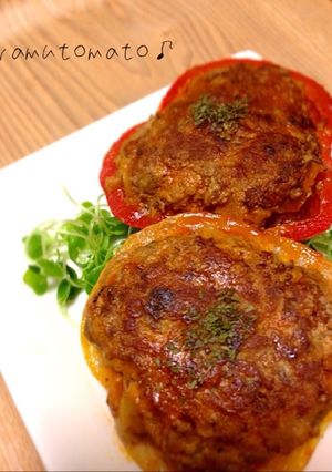 鉄分補給に♪レバー入りパプリカの肉詰め♡-レシピのメイン写真