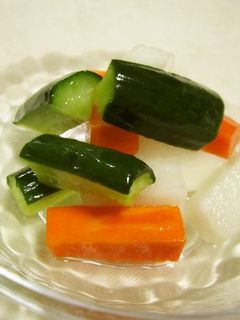 ゆず大根風♪三色野菜の甘酢漬け-レシピのメイン写真