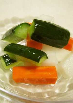 ゆず大根風♪三色野菜の甘酢漬け-レシピのメイン写真