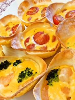 餃子の皮de2種の簡単キッシュ♪-レシピのメイン写真