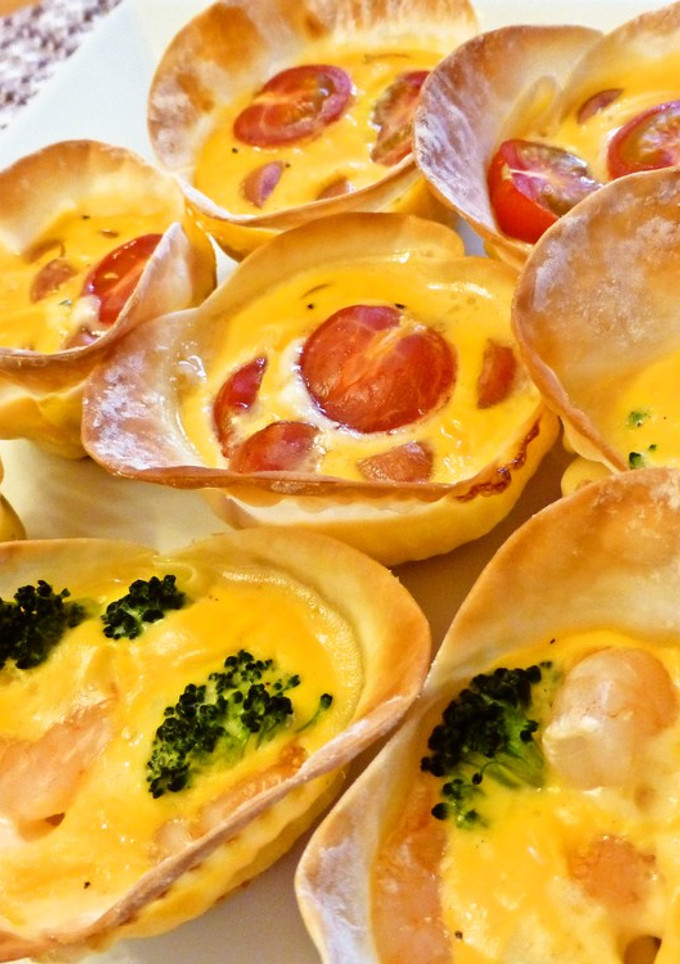 餃子の皮de２種の簡単キッシュ♪-レシピのメイン写真