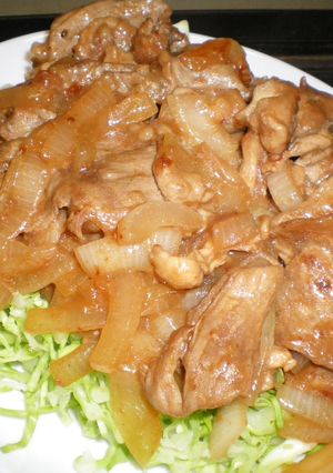 豚肉と玉ねぎの炒め物(焼肉のたれ)-レシピのメイン写真