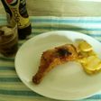 グリルで焼くスパイス骨付きチキン