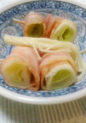 白ねぎのベーコン巻き-レシピのメイン写真