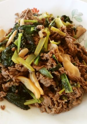 牛肉と小松菜のすき煮∞甘辛-レシピのメイン写真