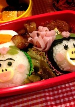 話題入はなかっぱ＊ももかっぱ簡単キャラ弁-レシピのメイン写真