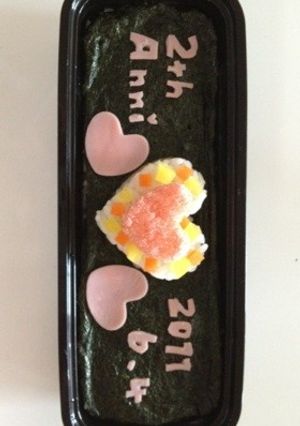 結婚記念日キャラ弁-レシピのメイン写真