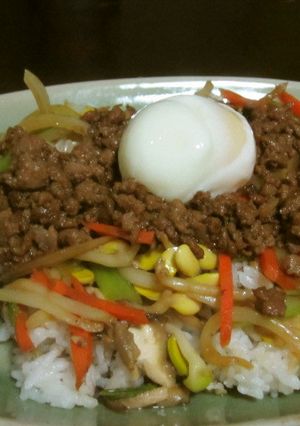豆モヤシたっぷりビビンバ-レシピのメイン写真