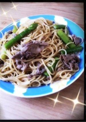 アスパラと豚肉の簡単パスタ-レシピのメイン写真