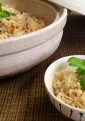 土鍋で！簡単！鶏ごぼうの炊き込みご飯-レシピのメイン写真