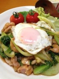 青梗菜の鶏丼-レシピのメイン写真