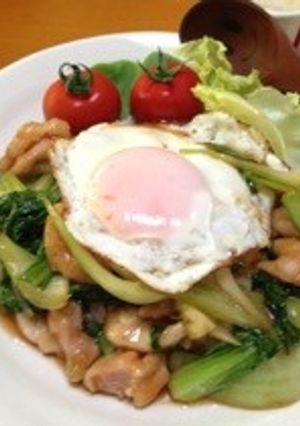 青梗菜の鶏丼-レシピのメイン写真