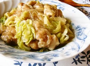 キャベツと鶏肉と春雨のオイスター煮-レシピのメイン写真