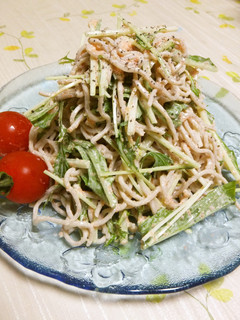 水菜シャキシャキ♪明太子マヨそば-レシピのメイン写真
