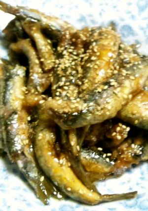 俺流のおつまみ！背黒イワシの蒲焼き風-レシピのメイン写真