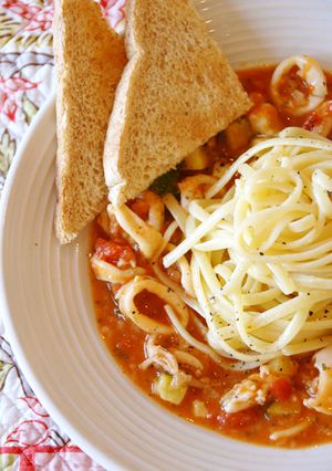 イカdeちょっとリッチなパスタソース-レシピのメイン写真
