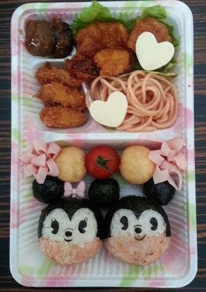 ミッキー ミニー おにぎり キャラ弁-レシピのメイン写真