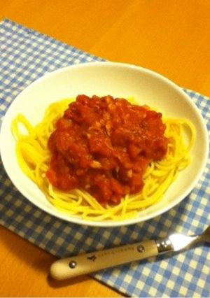 我が家のツナとトマトのパスタ-レシピのメイン写真