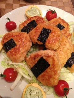 焼きおにぎりみたいな鶏つくねバーグ-レシピのメイン写真