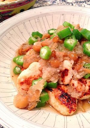 鶏胸肉のなめこおろし麺つゆかけ-レシピのメイン写真