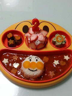 2歳の誕生日 アンパンマンプレート-レシピのメイン写真