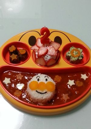２歳の誕生日 アンパンマンプレート-レシピのメイン写真