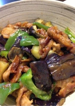 茄子とピーマンの豚肉ピリ辛味噌炒め-レシピのメイン写真