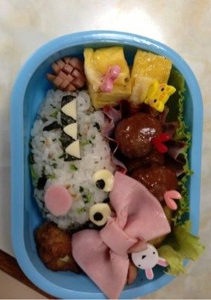 おめかしなワニちゃん♥キャラ弁-レシピのメイン写真