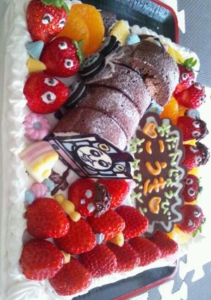 トーマスの誕生日ケーキ♪-レシピのメイン写真