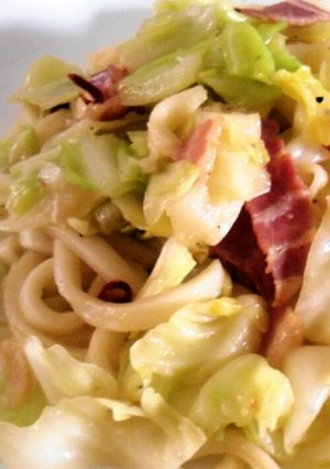 簡単うどんでペペロンチーノ-レシピのメイン写真