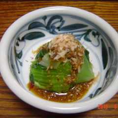รูปของ 青梗菜の香しょうゆかけ