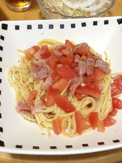 トマトと生ハムの冷製パスタ-レシピのメイン写真