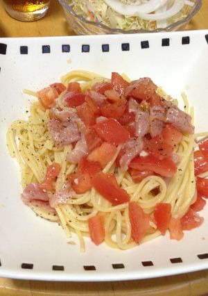 トマトと生ハムの冷製パスタ-レシピのメイン写真