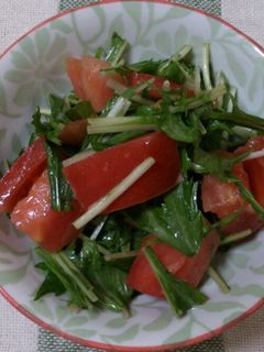 シャキシャキ水菜の和風サラダ-レシピのメイン写真