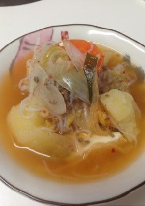 キムチチゲ風肉じゃが♪-レシピのメイン写真