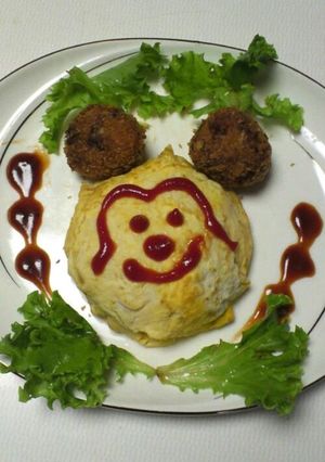 ミッキー凸オムライス-レシピのメイン写真