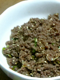 俺流!ご飯の『友』牛焼肉味そぼろ-レシピのメイン写真