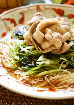 手作りめんつゆ★中華風しゃぶしゃぶ素麺-レシピのメイン写真