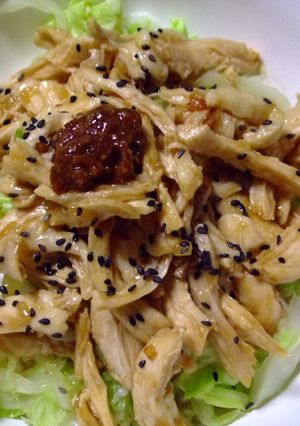 ゴマ風味☆ムネ肉の味噌バンバンジー丼-レシピのメイン写真